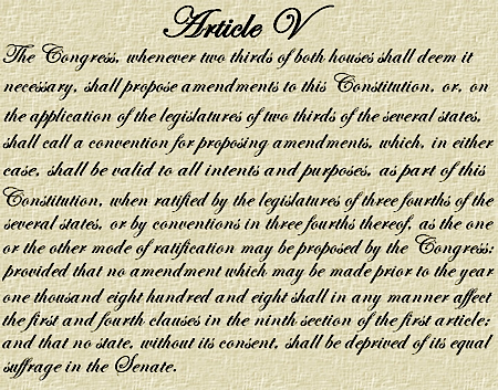 U.S. Constitution, Article V